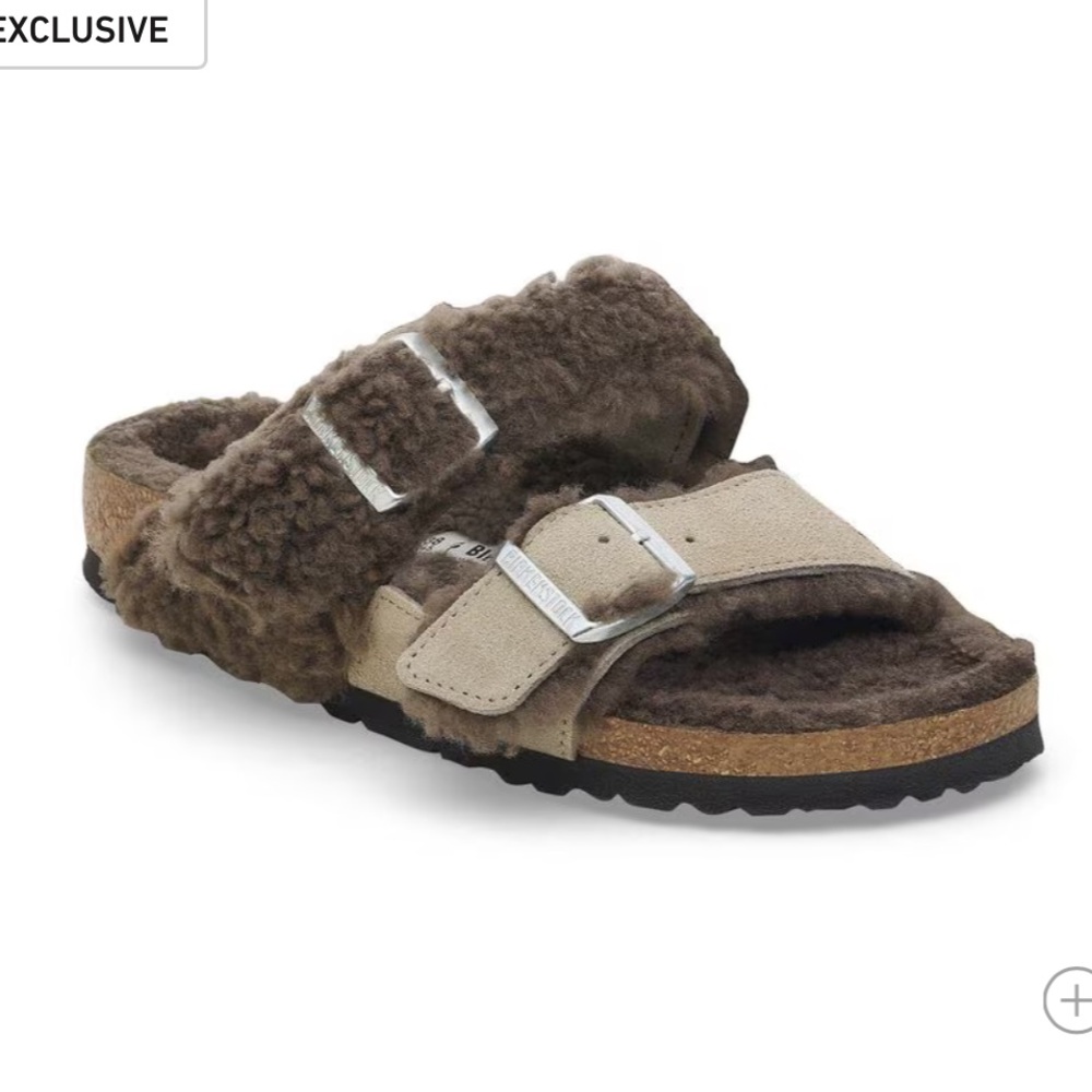 Birkenstock Arizona Split Teddy Rivet Logo. Size 36 (US 5.0). Very gently used. - Picture 9 of 12